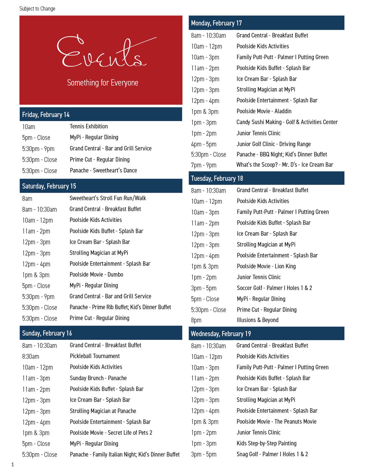 Holiday Calendar Of Events Holiday Calendar Of Events